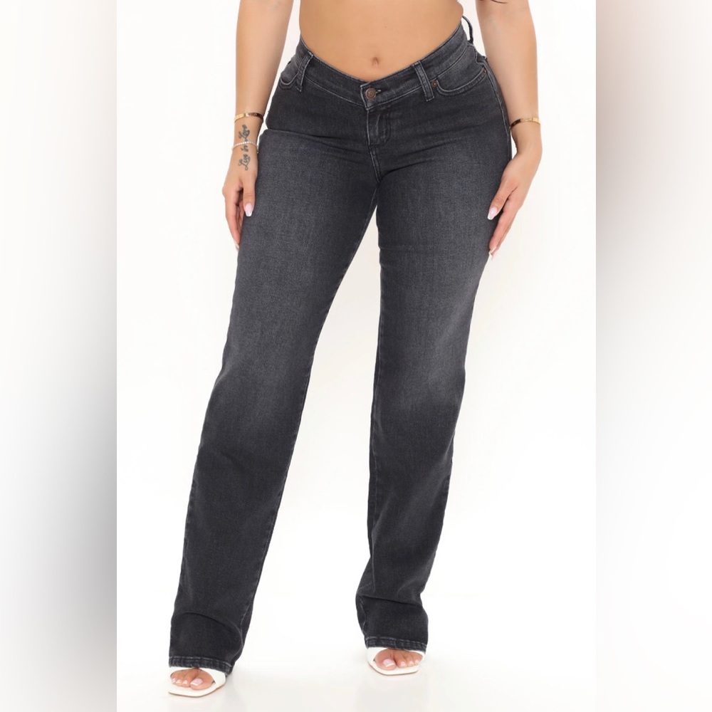 Fashion nova v nice to meet you straight leg jeans